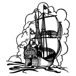 Sticker Bateau Galion