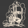 Sticker Bateau Galion