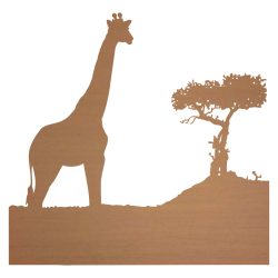 Sticker Girafe dans la savane
