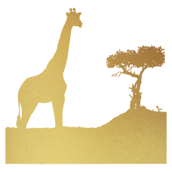 Sticker Girafe dans la savane