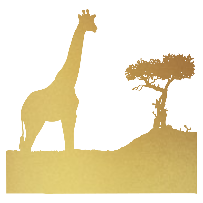 Sticker Girafe dans la savane