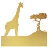 Sticker Girafe dans la savane