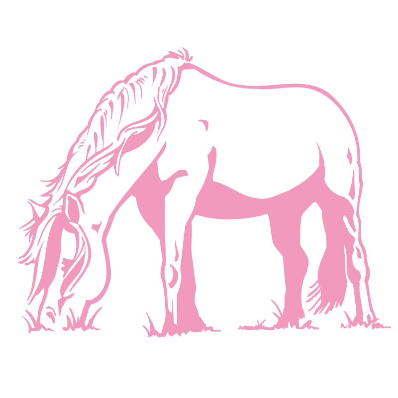 Sticker Cheval qui broute