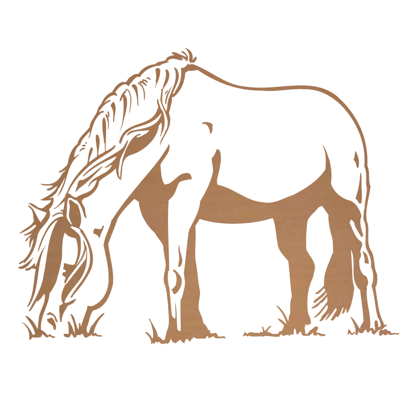 Sticker Cheval qui broute
