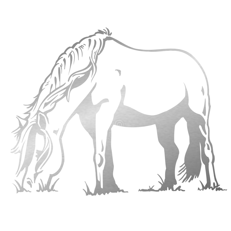 Sticker Cheval qui broute