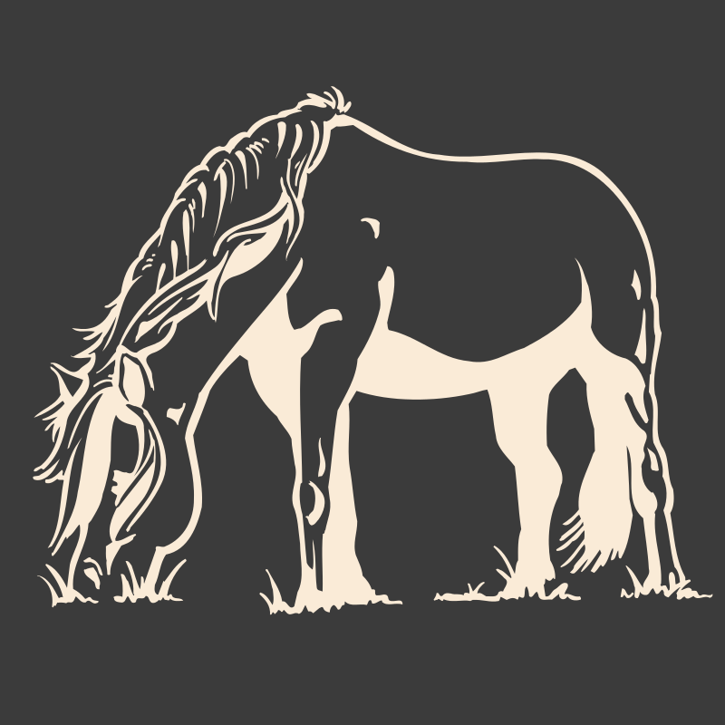 Sticker Cheval qui broute