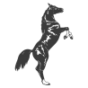 Sticker Cheval cabré