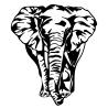 Sticker Éléphant de face
