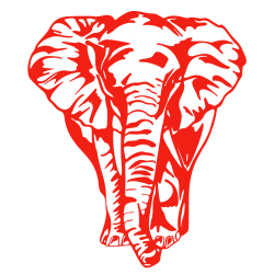 Sticker Éléphant de face