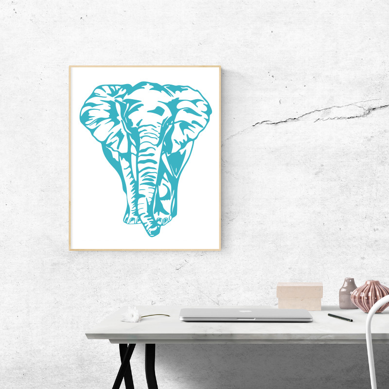 Sticker Éléphant de face