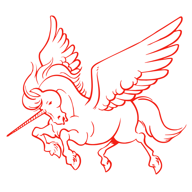 Sticker Licorne Ailée