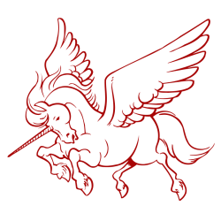 Sticker Licorne Ailée