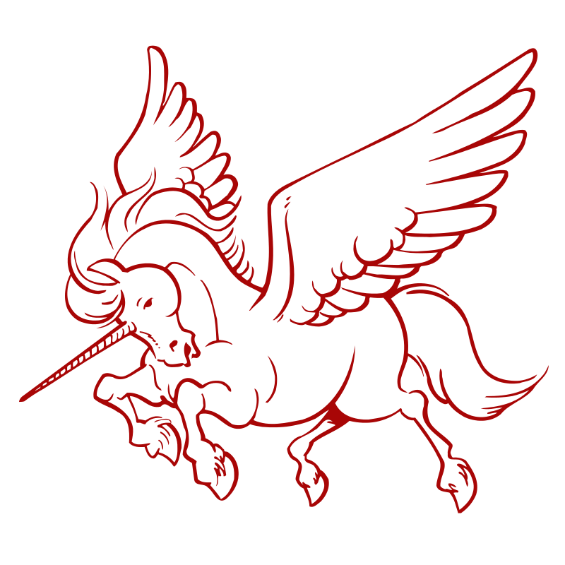 Sticker Licorne Ailée