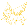 Sticker Licorne Ailée