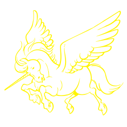 Sticker Licorne Ailée