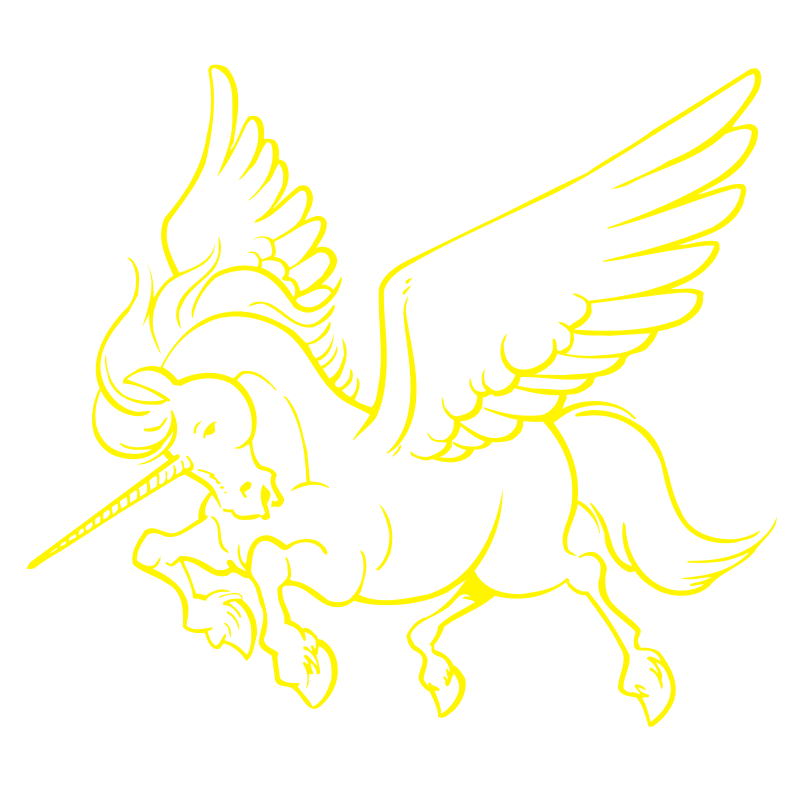 Sticker Licorne Ailée