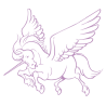 Sticker Licorne Ailée