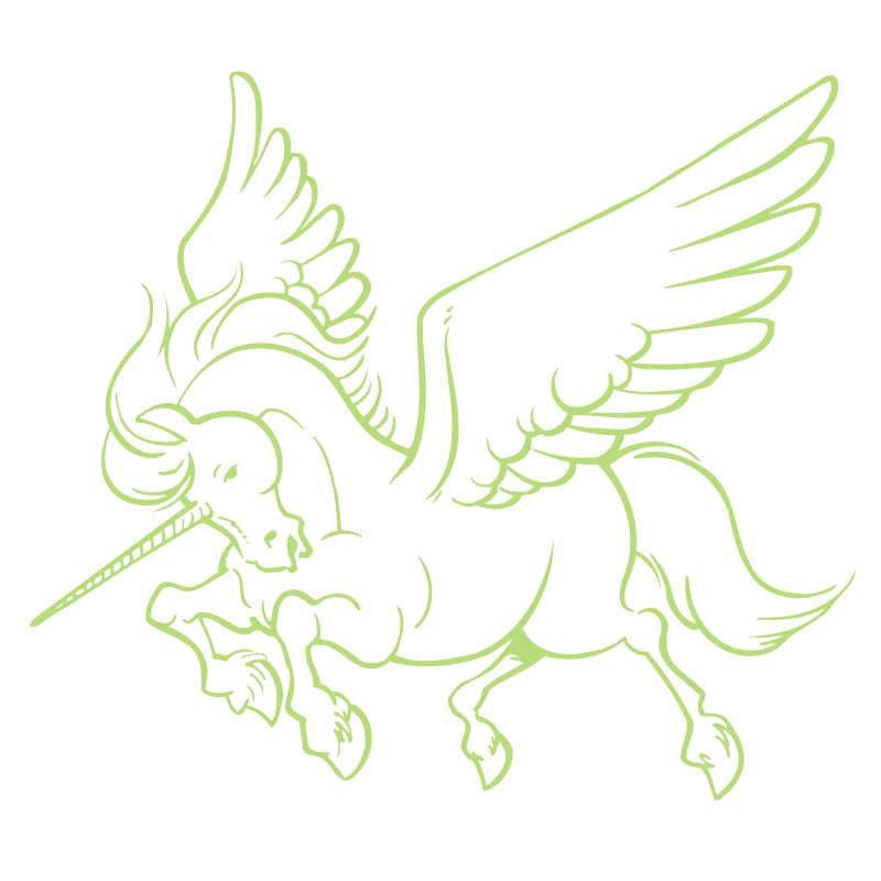 Sticker Licorne Ailée