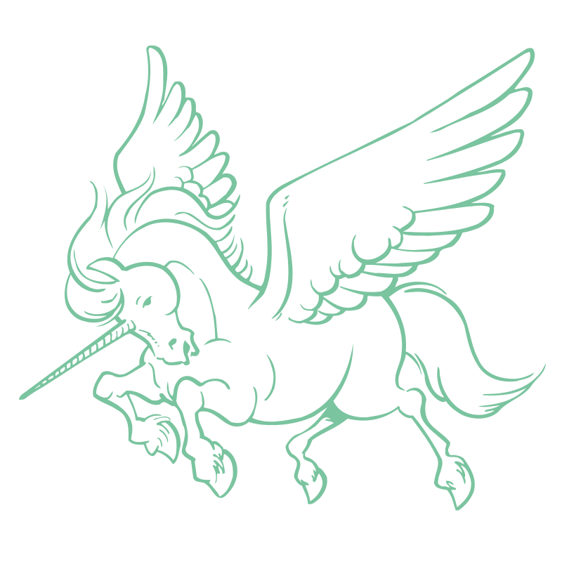 Sticker Licorne Ailée