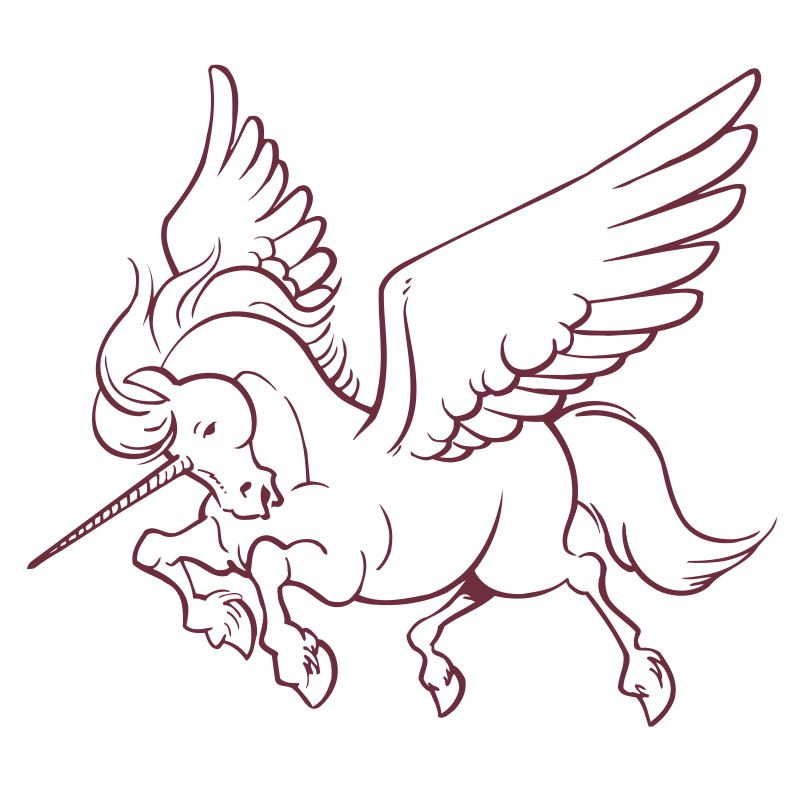 Sticker Licorne Ailée