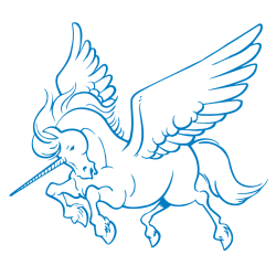 Sticker Licorne Ailée