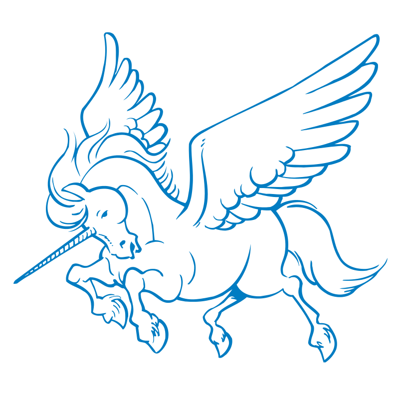 Sticker Licorne Ailée