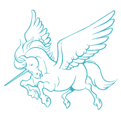 Sticker Licorne Ailée