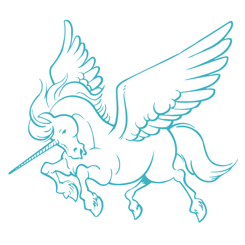 Sticker Licorne Ailée