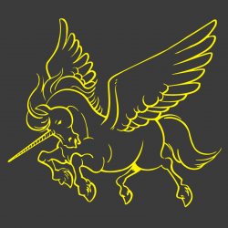 Sticker Licorne Ailée