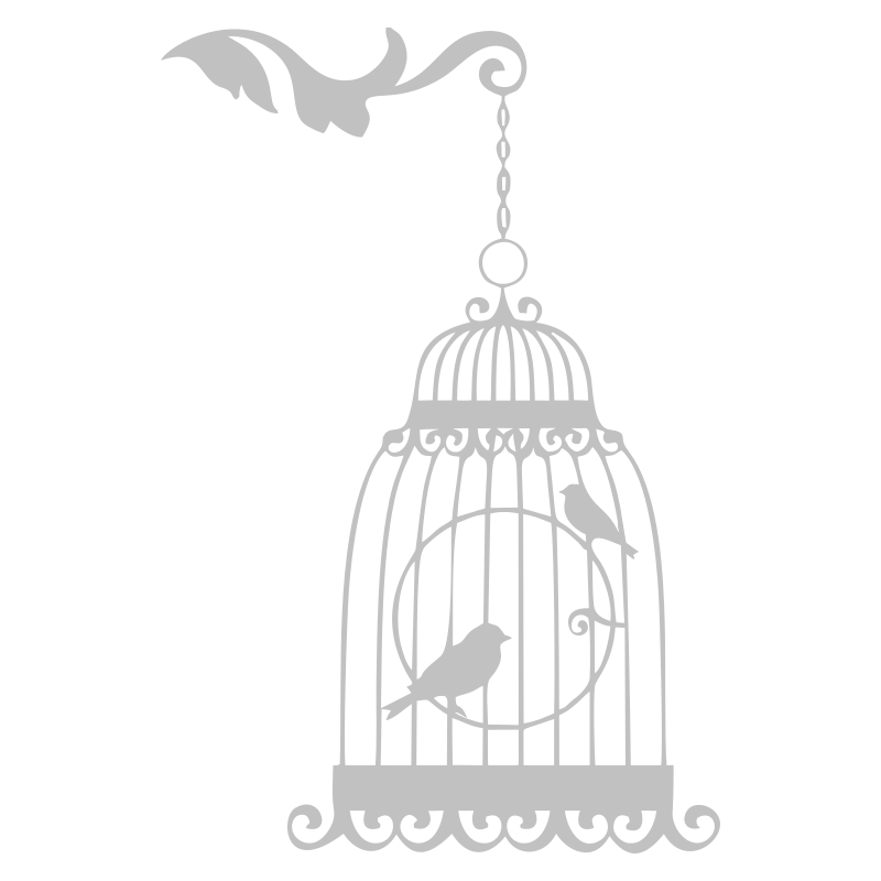 Sticker cage à oiseaux