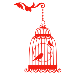 Sticker cage à oiseaux