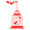 Sticker cage à oiseaux