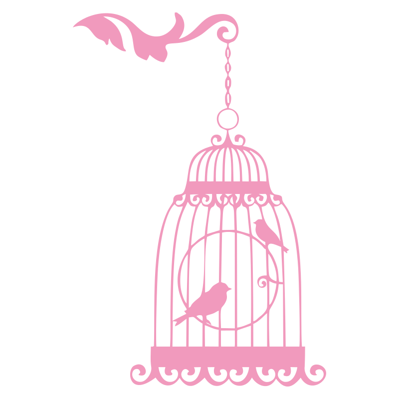Sticker cage à oiseaux