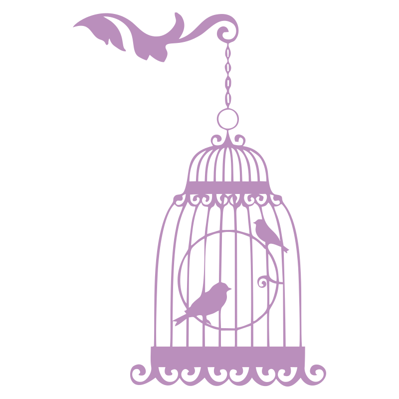 Sticker cage à oiseaux