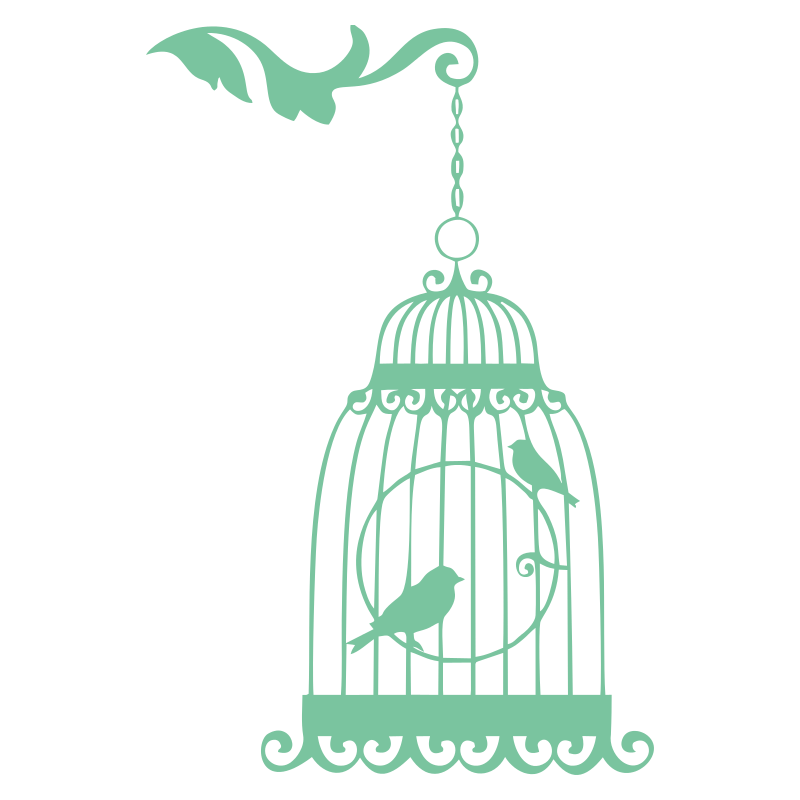 Sticker cage à oiseaux