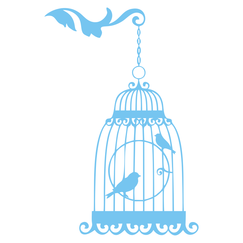 Sticker cage à oiseaux