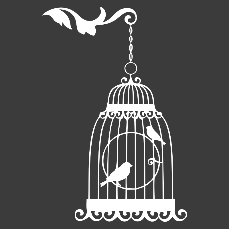 Sticker cage à oiseaux