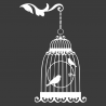 Sticker cage à oiseaux