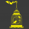 Sticker cage à oiseaux