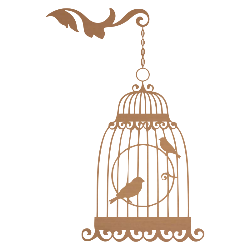 Sticker cage à oiseaux