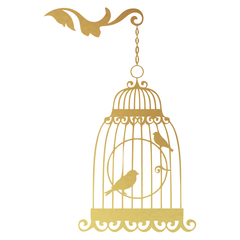 Sticker cage à oiseaux
