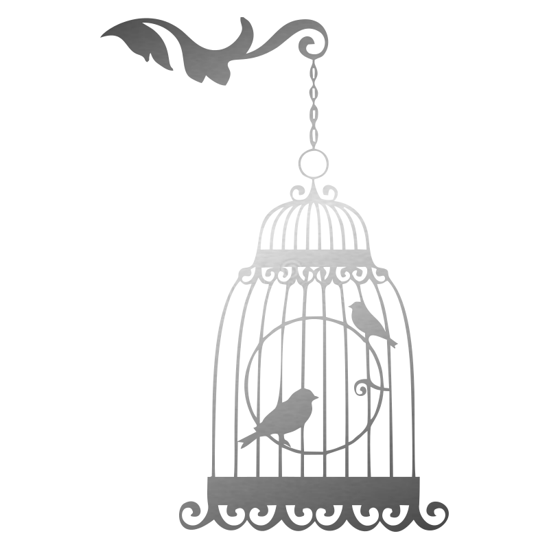Sticker cage à oiseaux