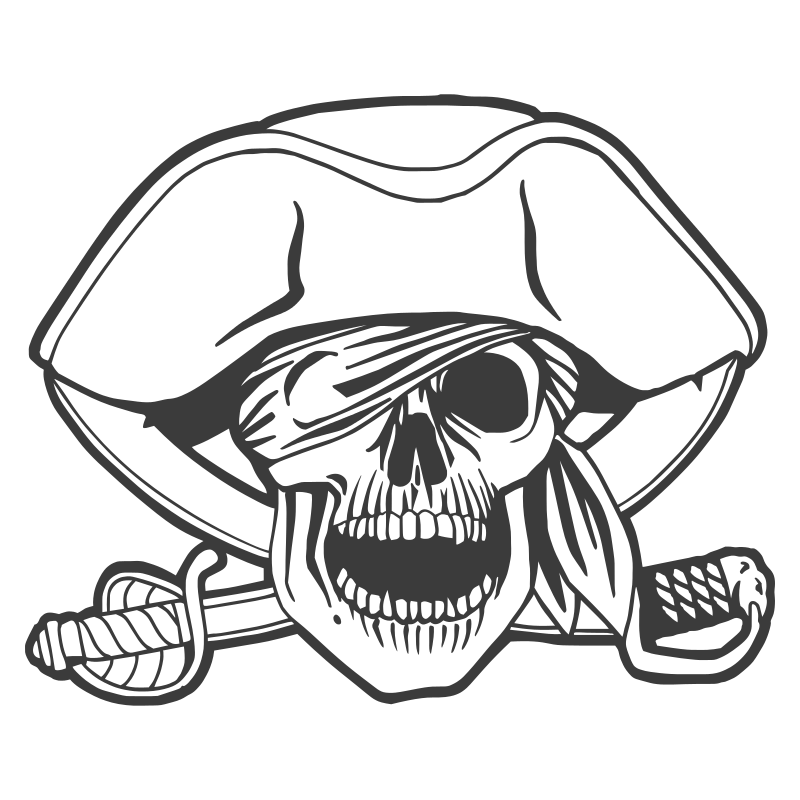Sticker Tête de Mort  Pirate