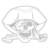 Sticker Tête de Mort  Pirate