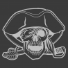 Sticker Tête de Mort  Pirate