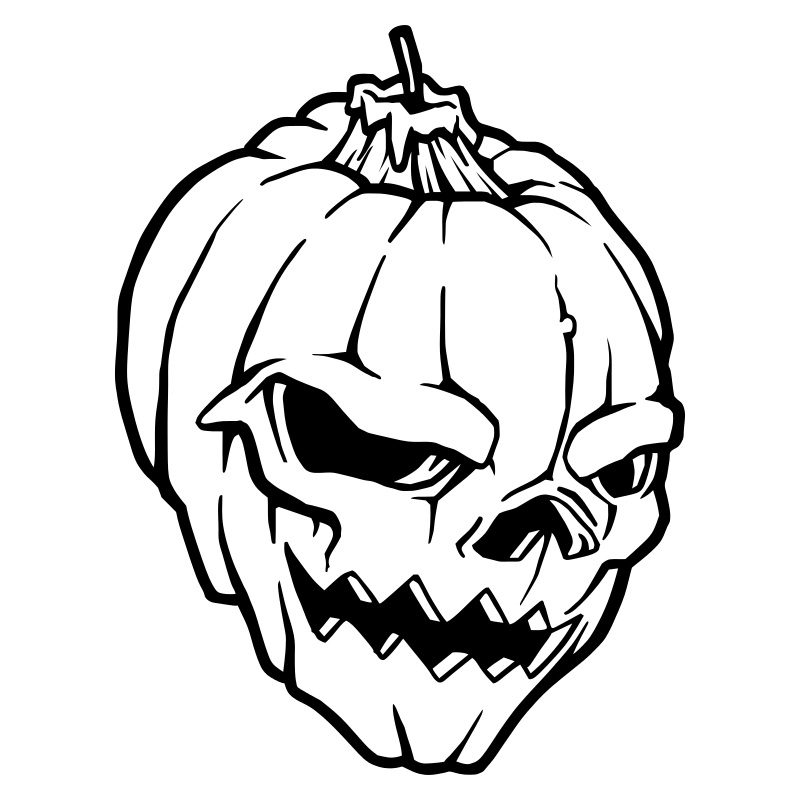 Sticker Tête de Mort  Citrouille