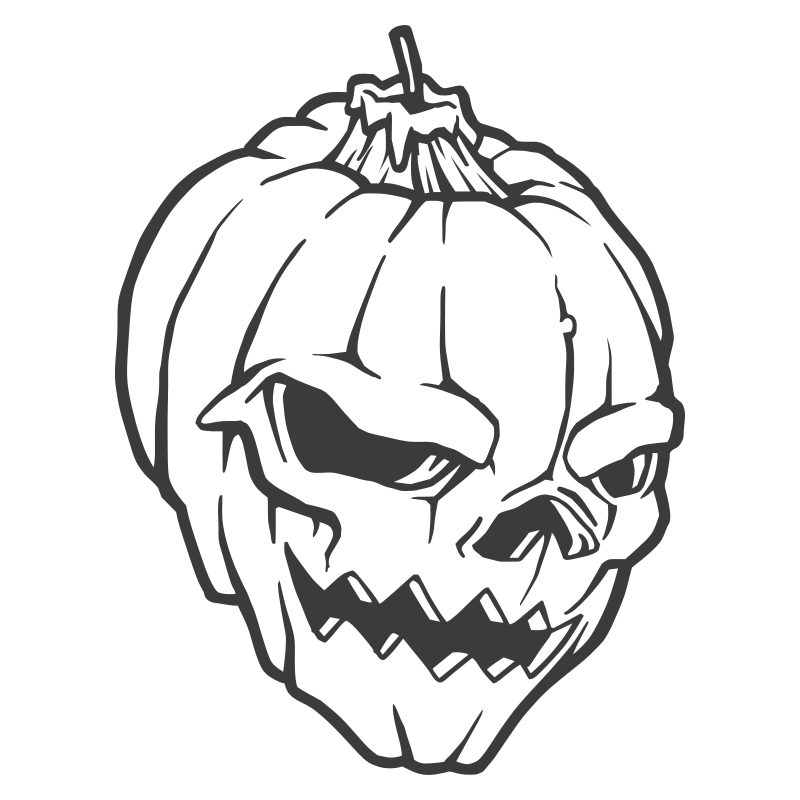 Sticker Tête de Mort  Citrouille