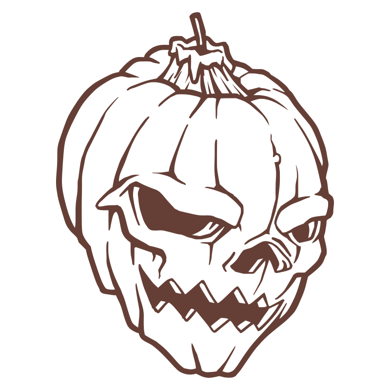 Sticker Tête de Mort  Citrouille