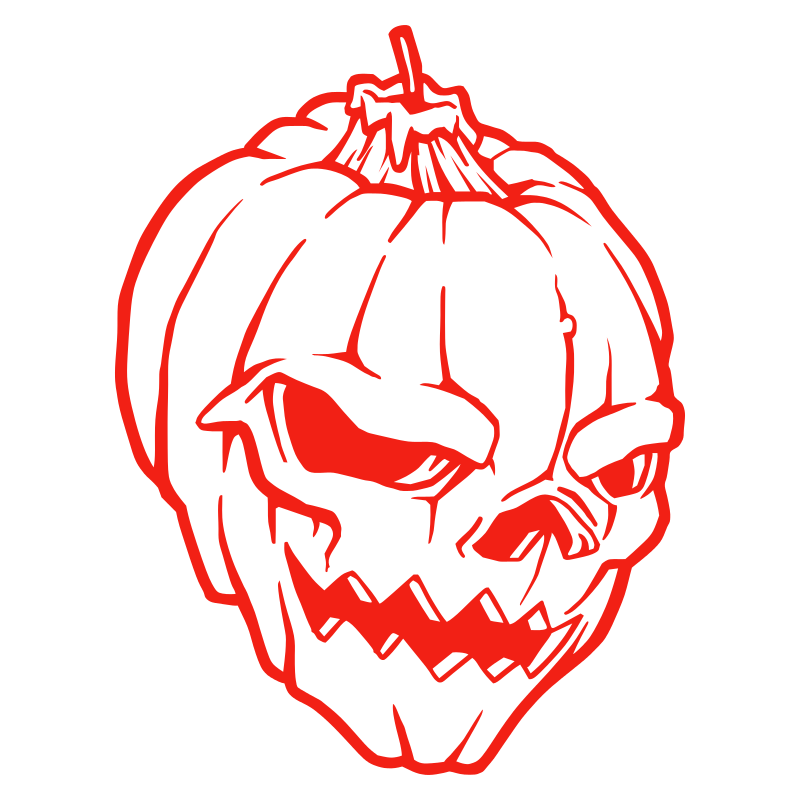 Sticker Tête de Mort  Citrouille