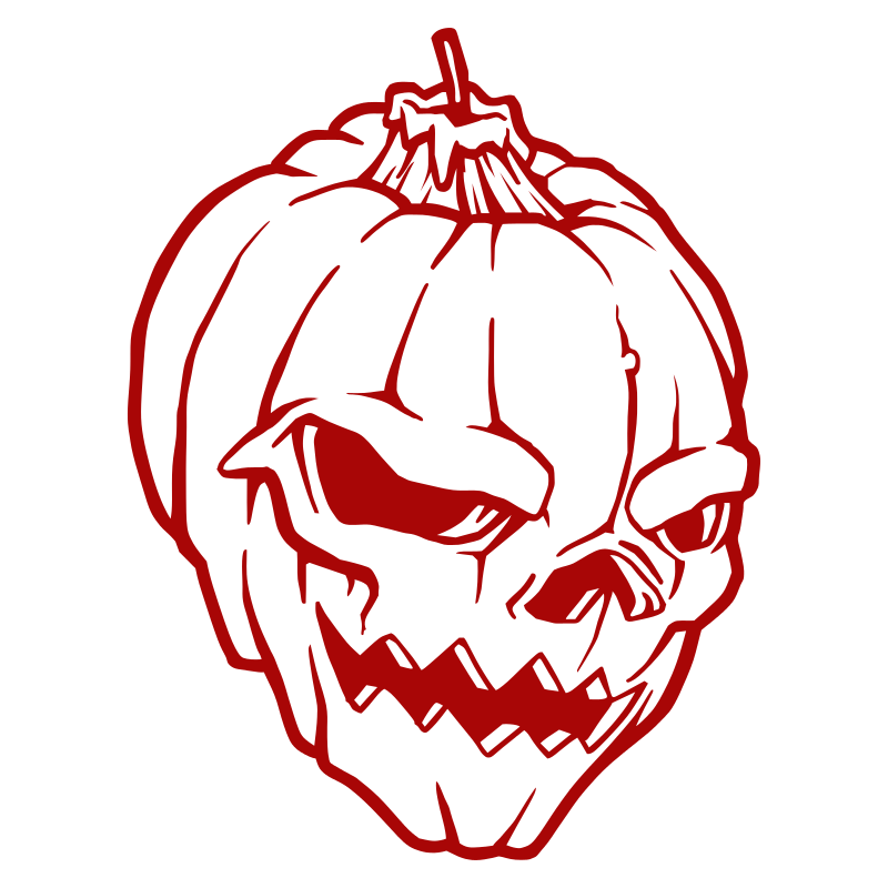 Sticker Tête de Mort  Citrouille